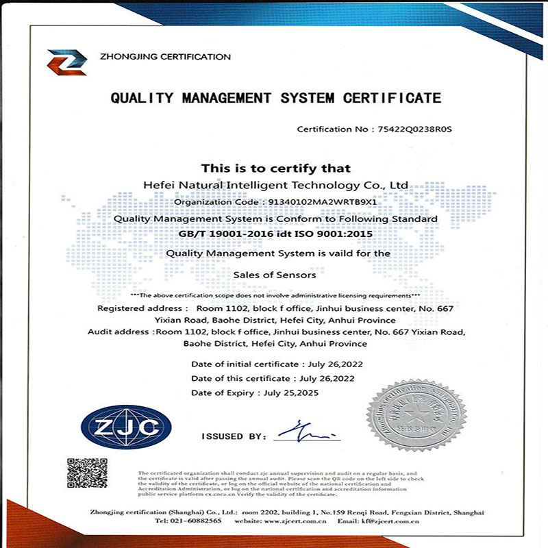 朗報: Natural の ISO9001 品質管理システム認証取得おめでとうございます
